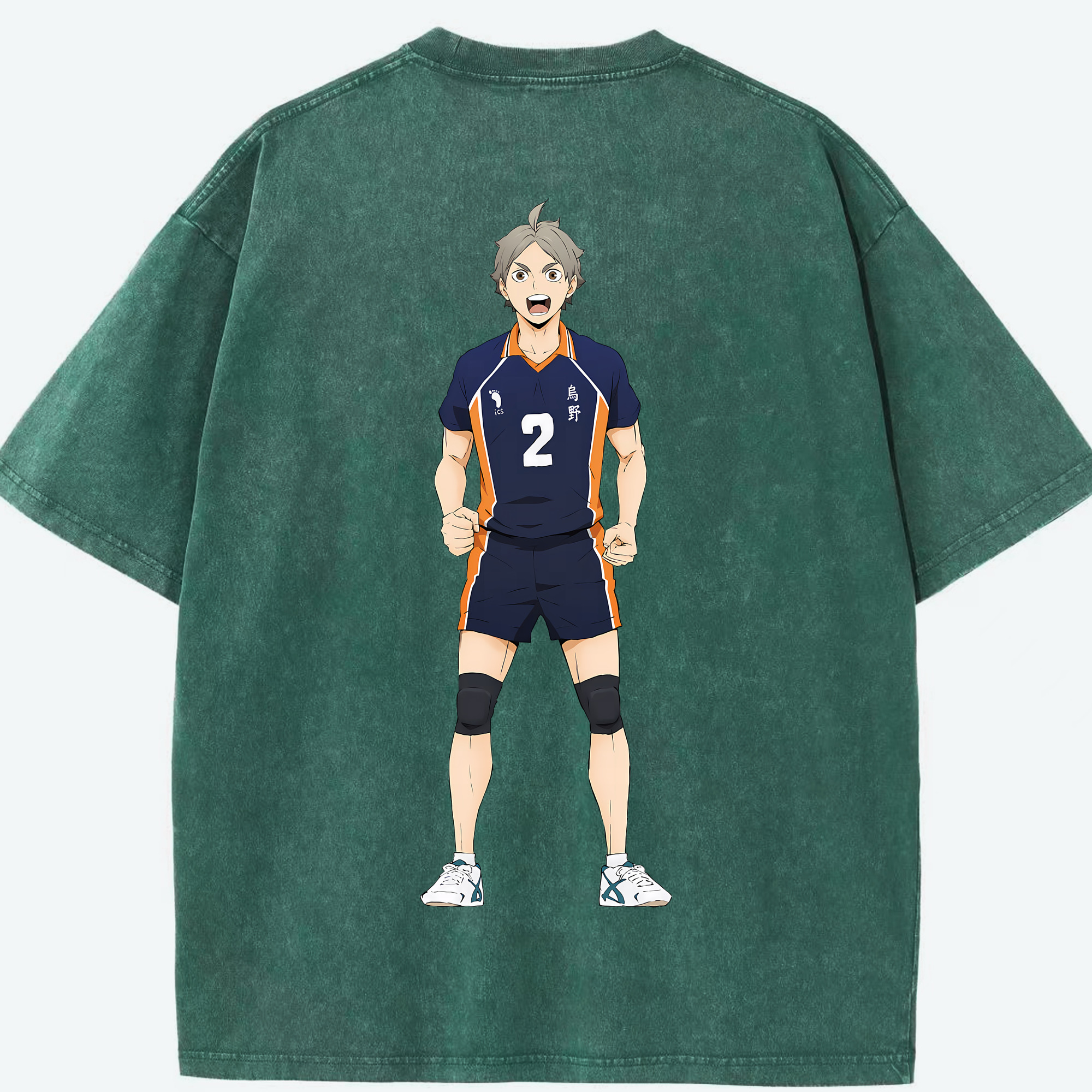 （画像用） ハイキュー!! Haikyu!! 綿100% ヴィンテージ風 半袖Tシャツ（背面プリント）
